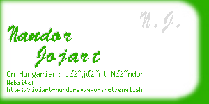 nandor jojart business card